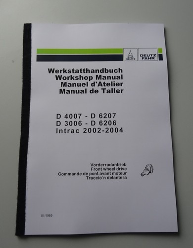 Deutz werkstatthandbuch - deutz,