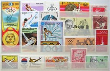 17 Briefmarken Motiv Turnen am Seitpferd