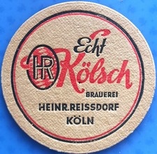 Alter Bierdeckel Brauerei Heinr. Reissdorf Köln um 1940-50
