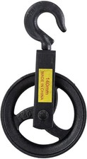 Umlenkrolle 140mm, 200kg Tragkraft, Hängendes Handrad Seilrolle Block mit Haken 