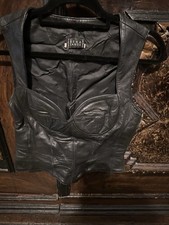 Echtleder Corsage Schwarz