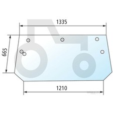 Heckscheibe oben passend zu Case - IH CS u. CVX - Traktoren