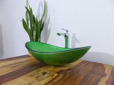 Aufsatz Glas Waschbecken OVAL