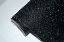 9€/m² - GLITZER SCHWARZ MATT Auto Folie blasenfrei selbstklebend Wrapping Klebe