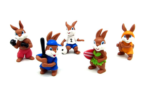 Hasen sportler sammelfiguren - hasen,