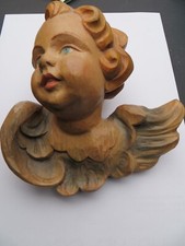 Schöner  Engelskopf im Barockstil aus Holz geschnitzt