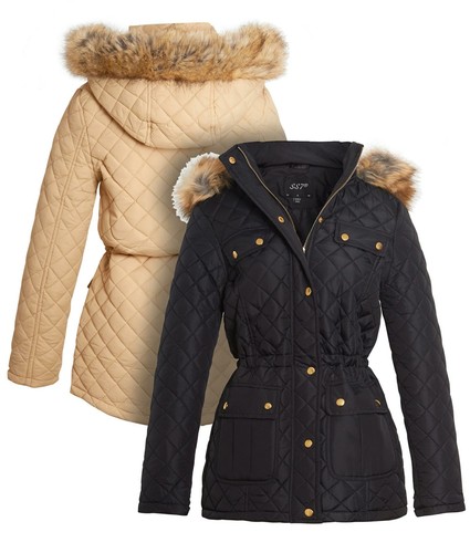 Damen parka gesteppt - damen-parka,