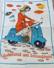 Vintage Geschirrtücher 1960 2er Set Baumwolle