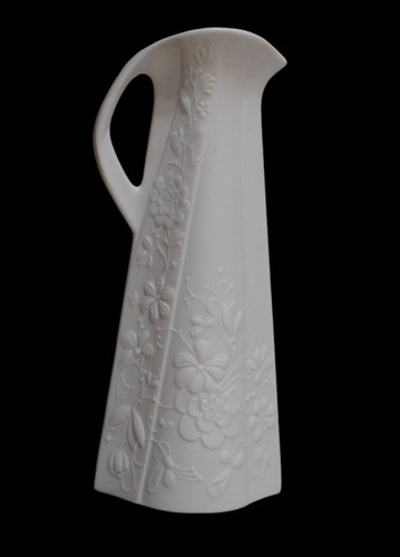 Weiße bisquit porzellan - bisquit, porzellan-vase