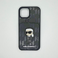 Apple iPhone 15 Hülle | Backcover B-Ware schwarz KARL LAGERFELD Kartenfach