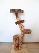 Katzenbaum Kratzbaum Baumstamm Natur Holz Robinie Unikat Handmade Balkon 1,09m