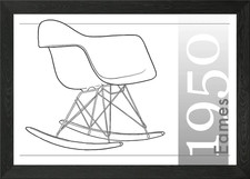 Handgezeichneter eames 1950 - eames,