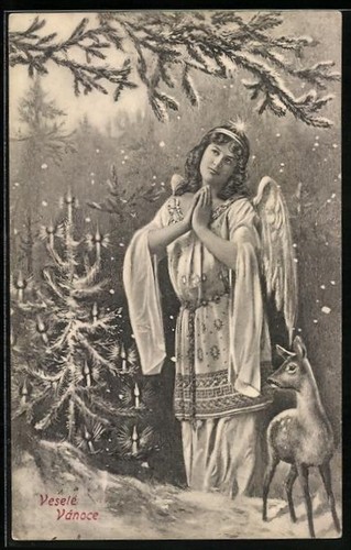 Betender weihnachtsengel mit - weihnachtsengel,