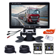RÜCKFAHRSYSTEM Mit Monitor 2 X Rückfahrkamera 7 Zoll Farbmonitor LKW 4Pin 10M DE