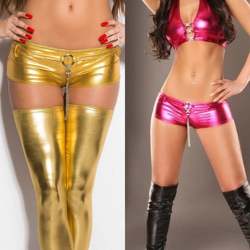 Damen metallic hot pants - damen,
