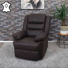 B-Ware Fernsehsessel MCW-G15, Sessel, Leder + Kunstleder 103x83x91cm, braun