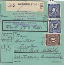 Paketkarte 1947: Kirchheim n