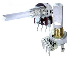 12mm Potentiometer mit Metallachse, Mono / Stereo div. Werte, Achsen, Bauformen