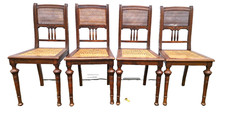 VIER  JUGENDSTIL  STÜHLE  -  NUßBAUM  -  ca  1900