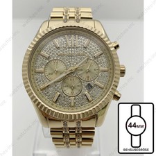 Michael Kors MK8579 Pavé Crystal Lexington Gold Ton Quarz Chronograph Herrenuhr