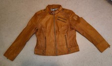 Lederjacke Damen, Magnifica, Gr. XXL tailliert, ca. Gr. 42-44, Cognac Farben
