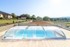 Pool Schiebehalle Überdachung