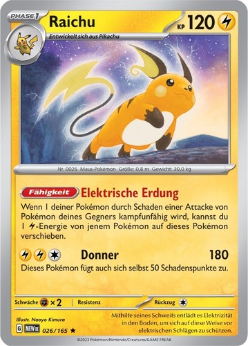 Pokemon 151 raichu holo - raichu,