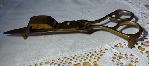 Alte dochtschere messing - alte,
