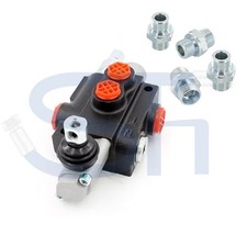 AKTION Steuerventil Handhebelventil Hydraulik 40L 1fach  Doppelwirkend + ADAPTER