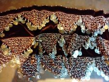 Bauchtanz Gürtel brauner Samt mit silbersen Perlen und Pailetten wenig getragen