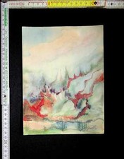 Hans Goller Moderne-Kunst , Aquarell  auf Papier