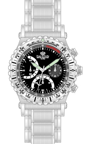 Sportlicher chronograph massiv - chronograph,