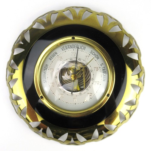 Vintage wandbarometer messing - vintage,