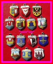 ꧁ BETTELARMBAND anhänger SCHLESWIG HOLSTEIN wappen KIEL lübeck SILBER 800 ua ꧂