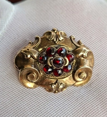 Antike biedermeier brosche - biedermeier,