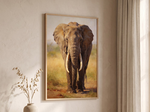 Elefant wandbild kunstdruck - elefant,