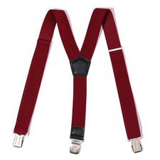 Hosenträger Rot Weinrot 4 cm