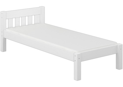 Einzelbett kiefer weiß 90x200 - einzelbett,