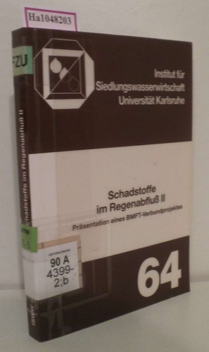 Schadstoffe regenabfluß - schadstoffe,