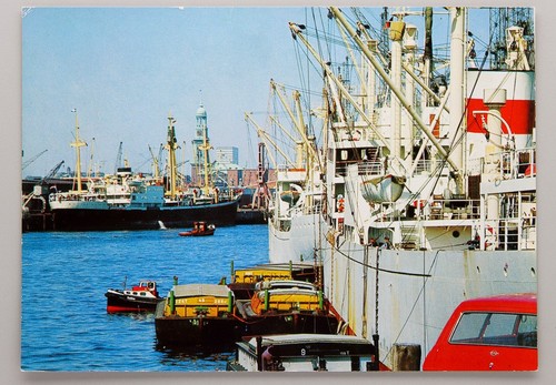 Postkarte hamburg hafen - postkarte,
