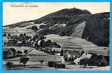 Waltersdorf 1928 - Ort mit Lausche - Großschönau Zittauer Gebirge - AK 637
