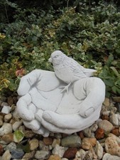Steinfigur vogeltränke - steinfigur,