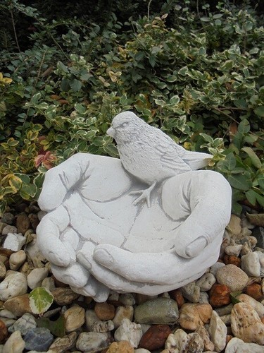 Steinfigur vogeltränke - steinfigur,