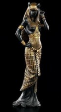 Ägyptische Schönheit - Bastet Figur bemalt - Deko Ägypten Katzengöttin Katze