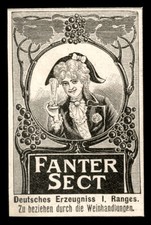 Alte Werbung Reklame 1902 Fanter Sect (2) Sekt Hochheimer Champagner-Kellerei