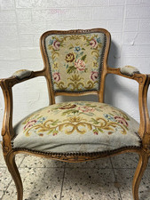 Sessel Stuhl Armlehnstuhl Chippendale Schreibtischstuhl Gobelin  Antik Gebraucht