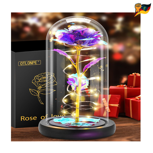 Ewige rose glas - rose, drehbar