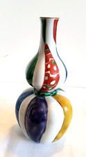 Japanische Vase mit mehrere Farben, handgemalte , kutani Porzellan 20.Jh