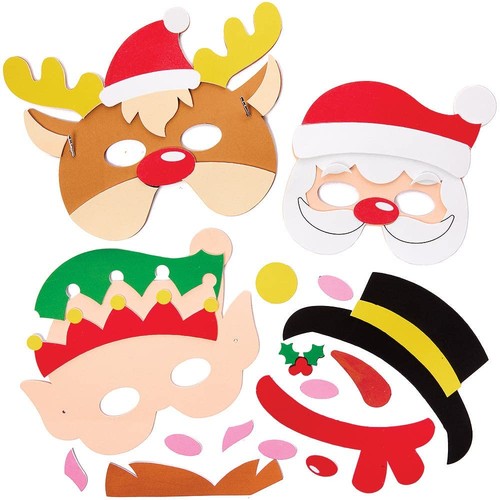 Moosgummi masken bastelset 4er - masken,