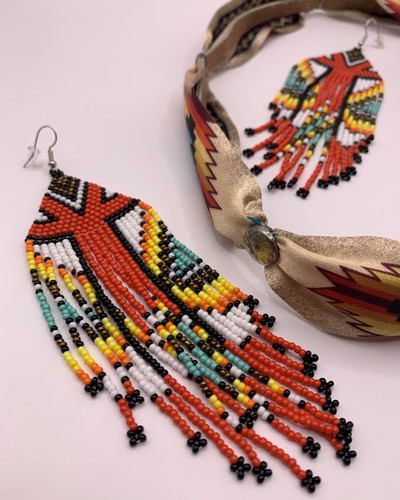 Ethno boho perlenohrringe - boho,